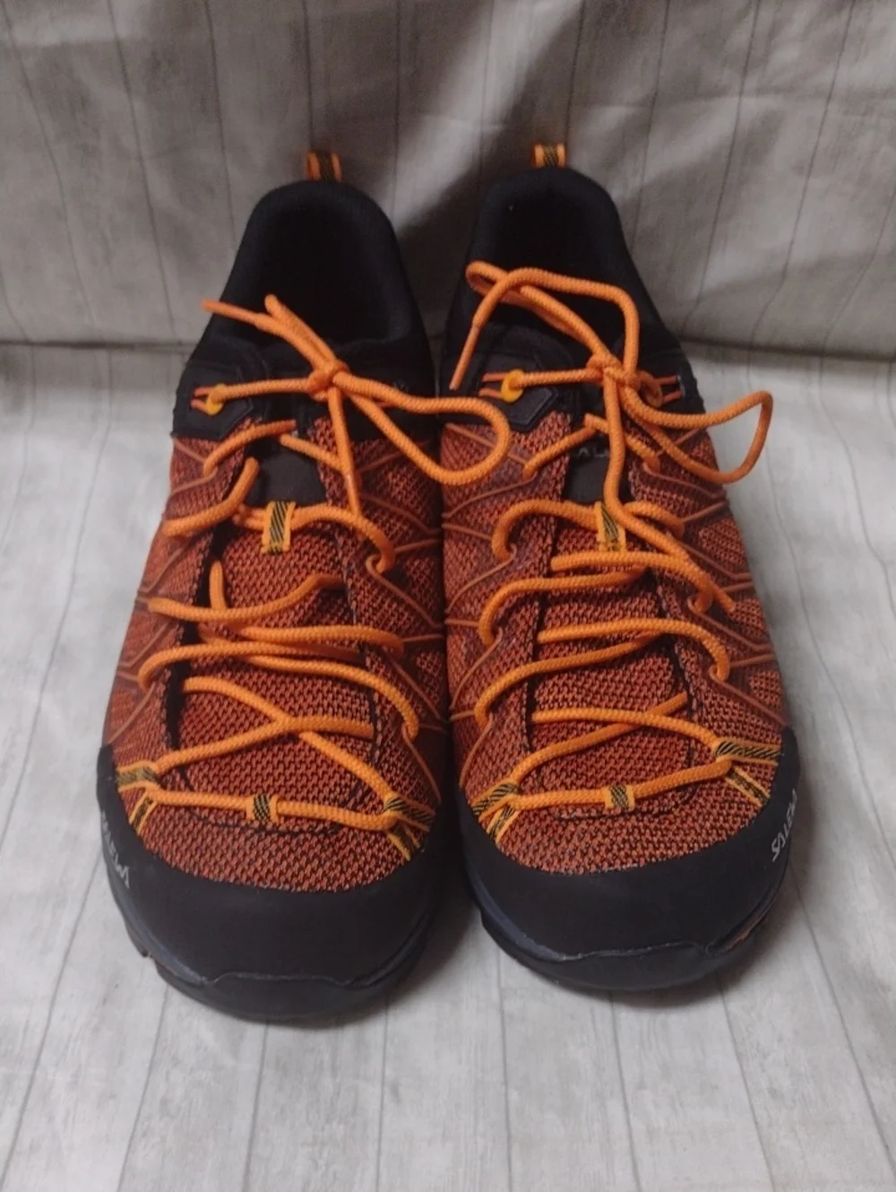 Salewa Men's Orange And Black Hiking Shoes (J1113)